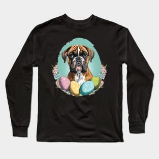 Boxer Happy Easter Day Long Sleeve T-Shirt